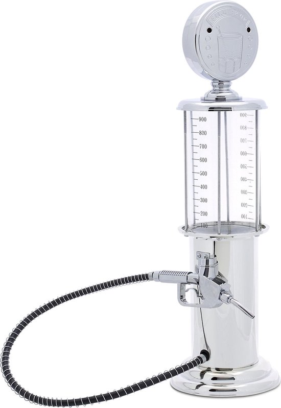 Relaxdays Drankdispenser benzinepomp - limonadetap - biertap - met kraantje - 900 ml