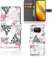Bookstyle Case Xiaomi Poco X3 | Poco X3 Pro Telefoonhoesje Personaliseren Flamingo Triangle