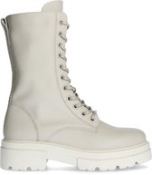 Sacha - Dames - Off white leren veterlaarsjes - Maat 38