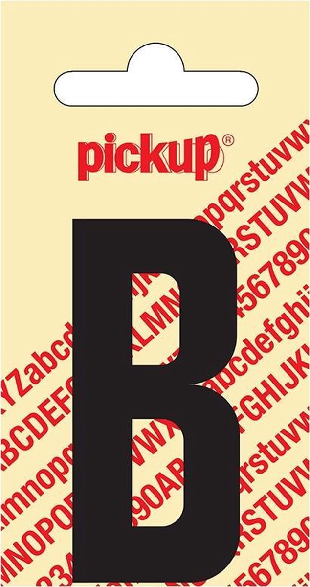 Pickup plakletter Nobel 60 mm zwart B - 31002060B