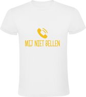Mij niet bellen Heren t-shirt | Chateau Meiland | Martien Meiland | wijnen | grappig | gezeik | cadeau | Wit, goud