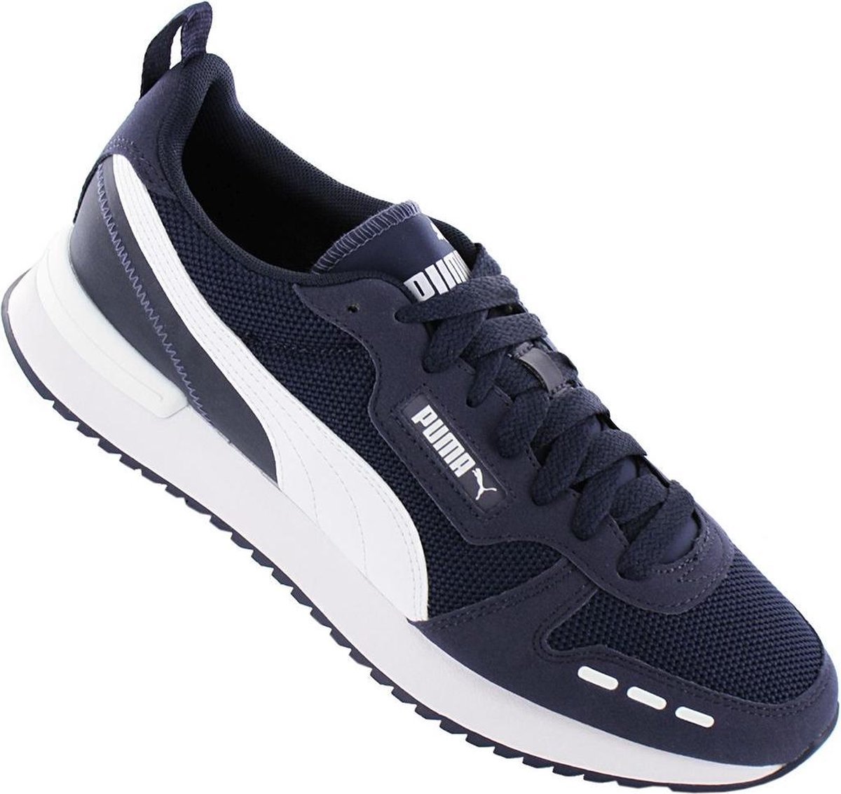 PUMA R78 Heren Sneakers - Peacoat-Puma White - Maat 45 | bol.com