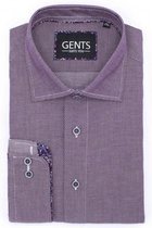 GENTS | Overhemd Heren Volwassenen oxford wijnrood 0472 Maat XXL 45/46