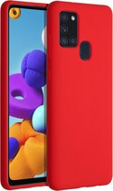 Samsung A21s hoesje - Samsung Galaxy A21s hoesje - hoesje Samsung A21s - A21s hoesje - hoesje Samsung Galaxy A21s - telefoonhoesje Samsung A21s - Siliconen hoesje - Rood - Accezz L