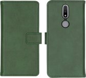 Nokia 2.4 Hoesje met Pasjeshouder - iMoshion Luxe Booktype - Groen