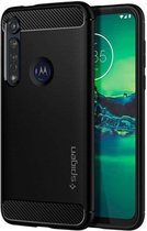 Spigen Rugged Armor Backcover Motorola Moto G8 Plus hoesje - Zwart