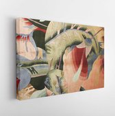Onlinecanvas - Schilderij - Carpet From Handwork Viscose On A Background Art Horizontal Horizontal - Multicolor - 60 X 80 Cm