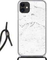 iPhone 11 hoesje met koord - Pearly Marble