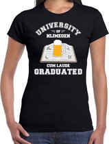 Studenten carnaval t-shirt zwart university of Nijmegen voor dames XS