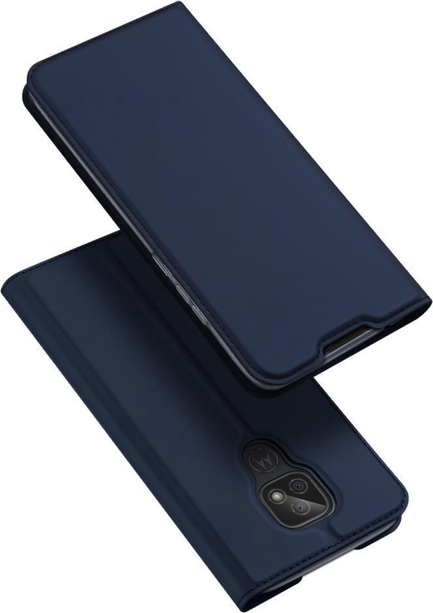 Motorola Moto E7 Hoesje - Dux Ducis Skin Pro Book Case - Donker Blauw