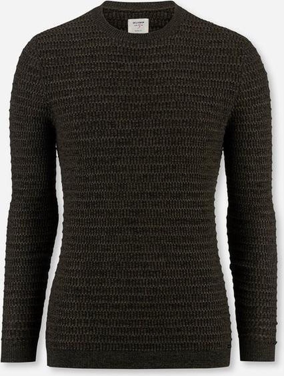 OLYMP pullover bodyfit groen