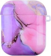 Shieldcase Lovely Lila Marmer Case geschikt voor Airpods Case - lila/roze