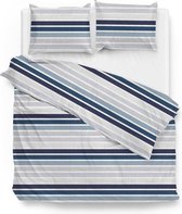 Zo!Home Omar - Dekbedovertrek - Eenpersoons - 140x200/220 cm + 1 kussensloop 60x70 cm - Blue