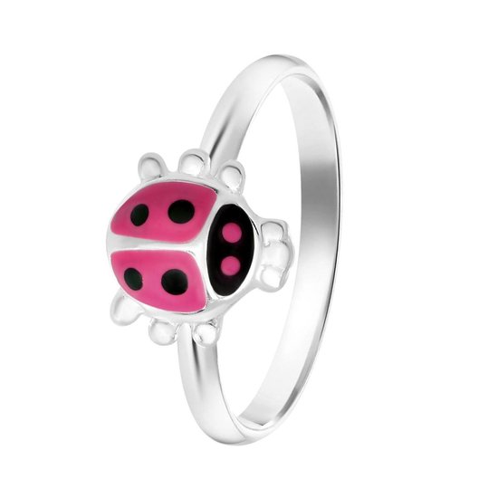 Lucardi Meisjes Kinder ring met plating - Dier - Cadeau - Echt Zilver - Zilverkleurig