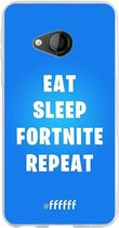 6F hoesje - geschikt voor HTC U Play -  Transparant TPU Case - Fortnite - Eat Sleep Fortnite Repeat #ffffff