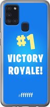 6F hoesje - geschikt voor Samsung Galaxy A21s - Transparant TPU Case - Battle Royale - Victory Royale #ffffff