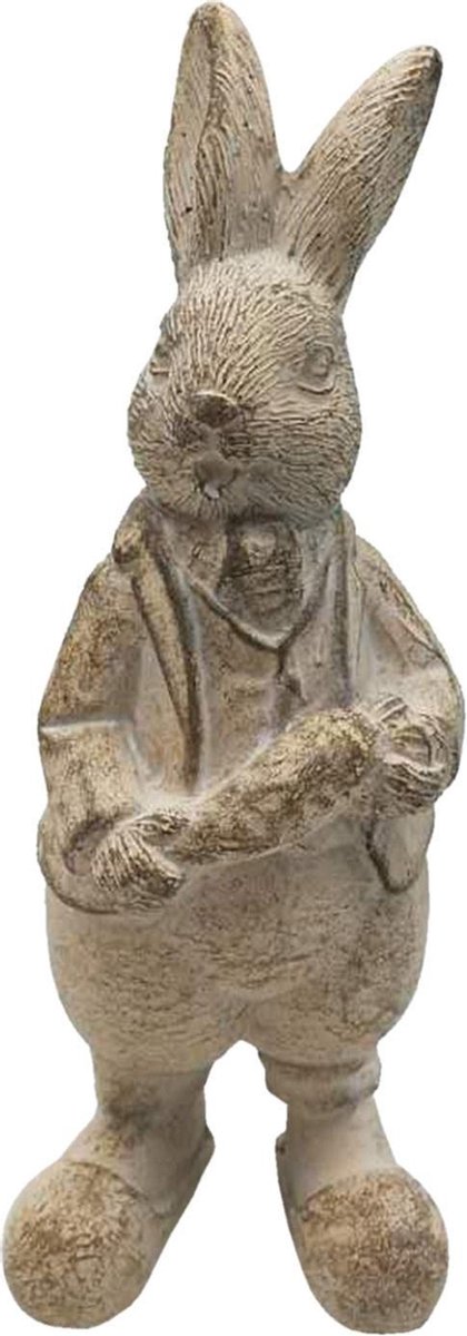 Beeld Konijn 13 cm Wit Kunststof