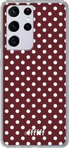 6F hoesje - geschikt voor Samsung Galaxy S21 Ultra -  Transparant TPU Case - Burgundy Dots #ffffff