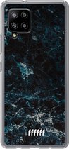 6F hoesje - geschikt voor Samsung Galaxy A42 -  Transparant TPU Case - Dark Blue Marble #ffffff
