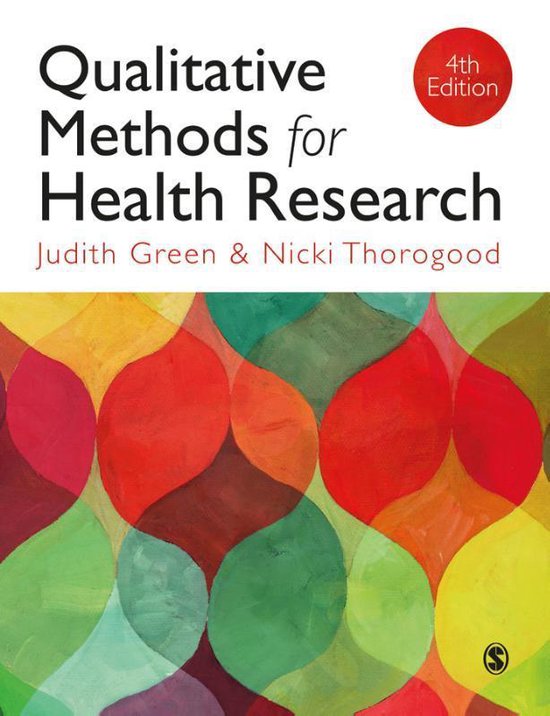 Qualitative Methods for Health Research 9781473997110 Green