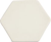 Kunst tegel. wit. d: 13 cm. dikte 0.7 cm. 1 stuk
