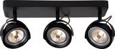 Lucide TALA LED - Plafondspot - LED Dimb. - G53 (AR111) - 3x12W 2700K - Zwart