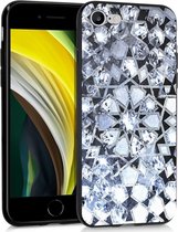 iMoshion Design voor de iPhone SE (2022 / 2020) / 8 / 7 hoesje - Grafisch - Zilver Bling