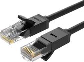 By Qubix internetkabel - 15m UGREEN CAT6 Rond Ethernet netwerk kabel (1000Mbps) - Zwart - RJ45 - UTP kabel