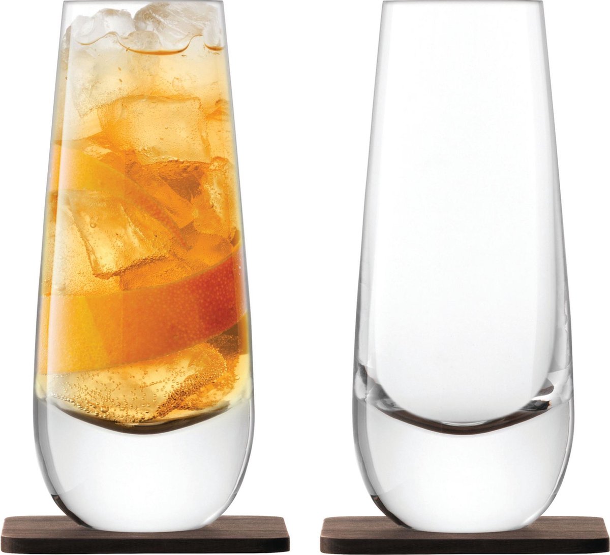 L.S.A. - Whisky Islay Longdrinkglas 325 ml met Onderzetter Set van 2 Stuks - Glas - Transparant -