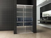 Wiesbaden Shuffle dubbele schuifdeur in nis 140x200 cm, 8 mm Nano-glas