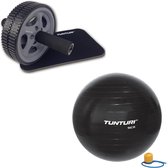 Tunturi - Fitness Set - Trainingswiel - Gymball Zwart 90 cm