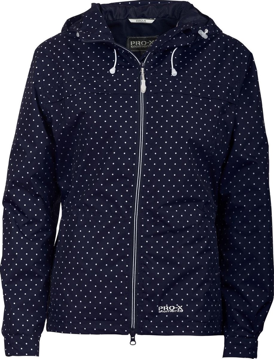 Regenjas Lucie Marine Pro-X Elements Dames PXE PRO 10000mm waterdicht 5000gr/24u ademend Winddicht kap Blauw