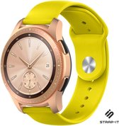 Siliconen Smartwatch bandje - Geschikt voor  Samsung Galaxy Watch sport band 41mm / 42mm - geel - Strap-it Horlogeband / Polsband / Armband