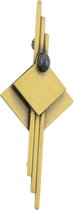 Behave® Broche sierspeld abstract geometrisch goud kleur 6,5