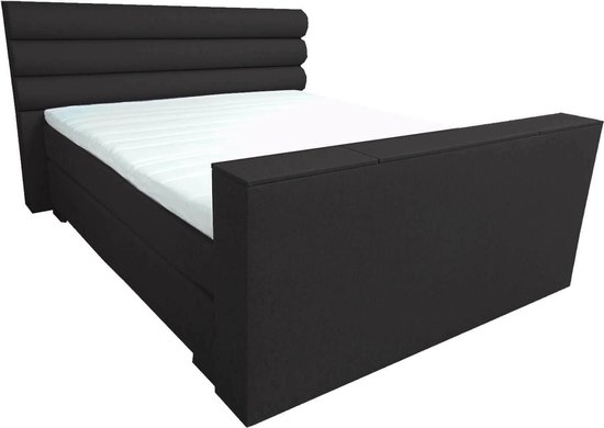 Slaaploods.nl Romance Plus - Complete Boxspring met TV Lift - t/m 43 inch - 200x200 cm - Zwart