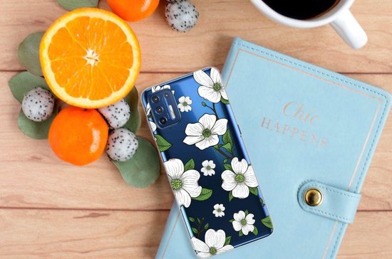 Coque Téléphone pour Motorola Moto G9 Plus Case Cover Cornouiller Fleurs