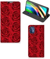 Mobiel Bookcase Motorola Moto G9 Plus Smart Cover Red Roses
