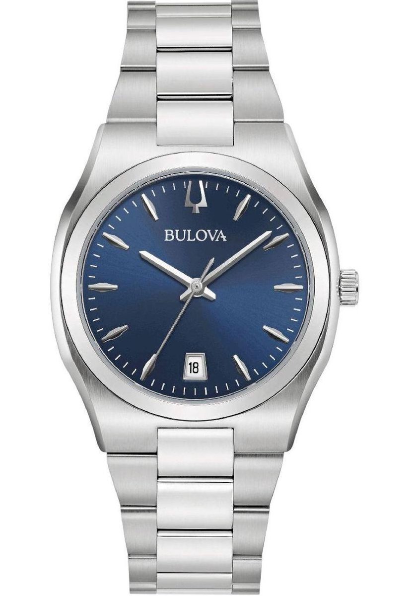 Bulova Surveyor Horloge - Bulova dames horloge - Zilver - diameter 34 mm - roestvrij staal