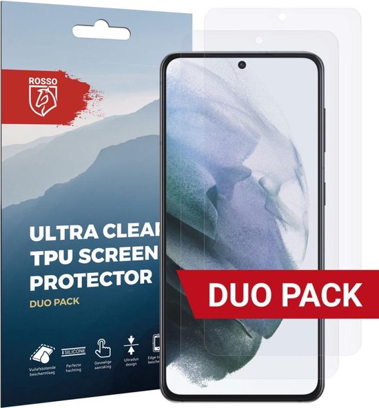 Rosso Screen Protector Ultra Clear Duo Pack Geschikt voor Samsung Galaxy S21 | Folie | 2 Stuks