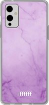 6F hoesje - geschikt voor OnePlus 9 -  Transparant TPU Case - Lilac Marble #ffffff