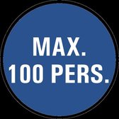 Maximaal 100 personen sticker 100 mm