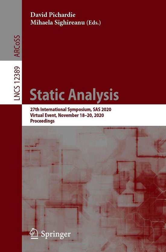 Springer Nature Proceedings Computer Science - Static Analys ... - cover
