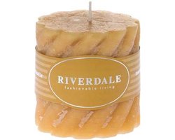 Riverdale - Geurkaars Swirl Summer's Breeze mosterd 7.5x7.5cm - Geel