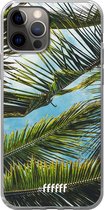 6F hoesje - geschikt voor iPhone 12 Pro - Transparant TPU Case - Palms #ffffff