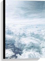 Canvas  - Wolkenvelden - 40x60cm Foto op Canvas Schilderij (Wanddecoratie op Canvas)