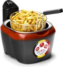 Frifri 918RR | Frituurpan | 3 liter | koude zone | 3200 Watt | 1 kg friet | zwart/rood