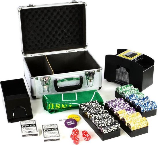 Luxe Professionele Casino Pokerkoffer Complete Pokerset 300 Chips + *  Kerstgeschenk *... | bol.com