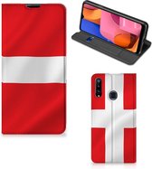 Étui pour téléphone Samsung Galaxy A20s Book Case drapeau danois
