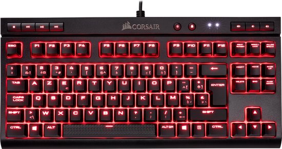 Corsair - Compact Mechanisch Gaming Toetsenbord - Azerty BE - Cherry Red | bol.com
