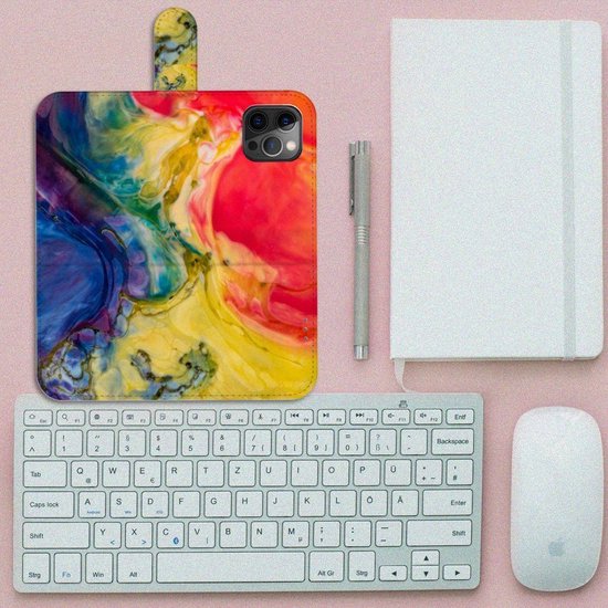 Portefeuille Apple iPhone 12 Pro Max Coque Smartphone Aquarelle Foncé